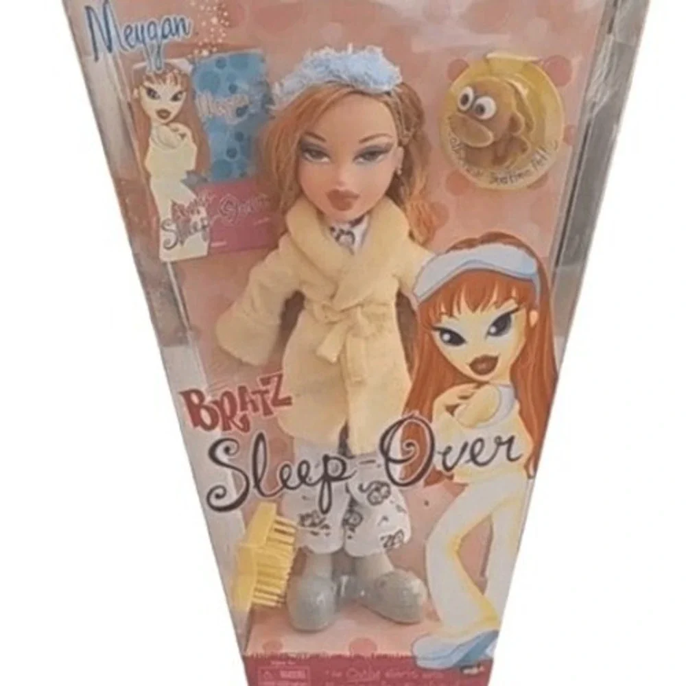 Bratz Sleepover Meygan Doll MGA 10 in Red Hair Monkey Pet New In Box Pajama‎ Y2K